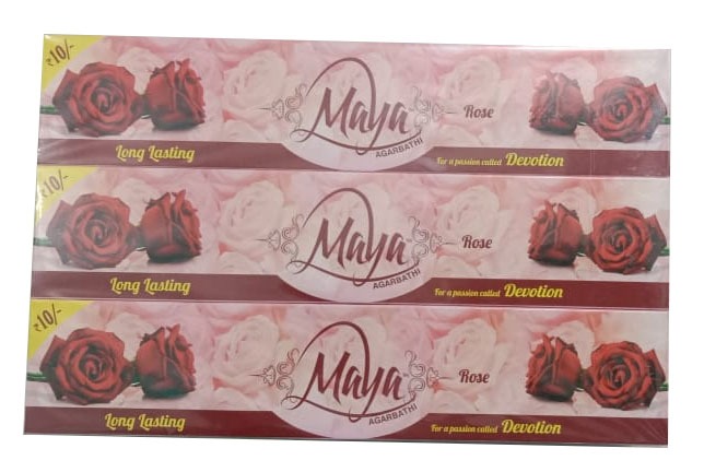 Maya Incense Rose Agarbattis Rs10 | Pack of 12